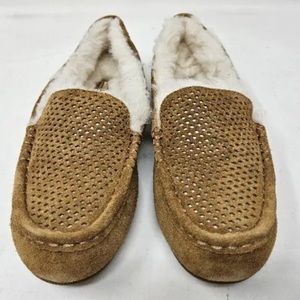 Koolaburra By UGG LEZLY PERF Chestnut Suede Slipper / 1120476